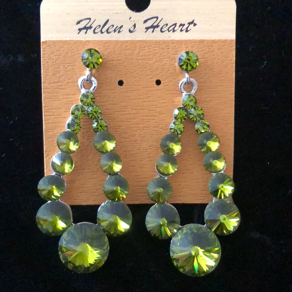 🌴Olive Green Earrings by Helens Heart🌴
